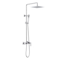 Душевая система Aquanet Лира AQ2465CR со смесителем для душа 250х250 мм хром AQ2465CR