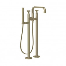 Смеситель для ванны Gessi Inciso напольный с ручным душем Brushed Brass PVD 58129#727
