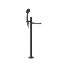 Смеситель для ванны напольный Gessi Emporio Via Manzoni с душевой лейкой Black XL 24982#299