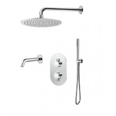 Душевая система Aquanet Siena с термостатом и изливом хром AQM8409CR Душевая система Aquanet Siena с термостатом и изливом хром AQM8409CR