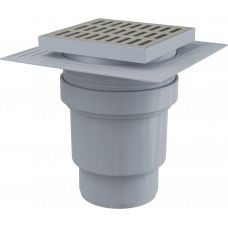 Трап для душа AlcaPlast 150x150/110 мм прямой выпуск решетка нержавеющая сталь APV13 Трап для душа AlcaPlast 150x150/110 мм прямой выпуск решетка нержавеющая сталь APV13