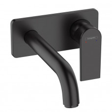 Смеситель для раковины Hansgrohe Vernis Shape настенный излив 204 мм матовый черный 71578670 Смеситель для раковины Hansgrohe Vernis Shape настенный излив 204 мм матовый черный 71578670