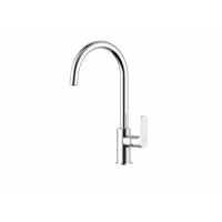 Смеситель для кухни Aquanet Альфа с полукруглым изливом хром AQ1982CR