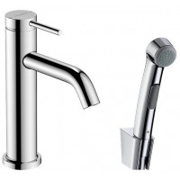 Смеситель для раковины Hansgrohe Tecturis S 110 с гигиеническим душем и сливным гарнитуром 73211000