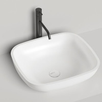 Раковина накладная Salini Gloria 49.5х44.5х15 см S-Stone белая матовая 1102208M