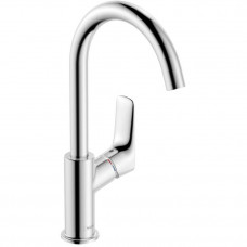 Смеситель для раковины hansgrohe Logis 210 однорычажный поворотный излив со сливным гарнитуром хром 71130000