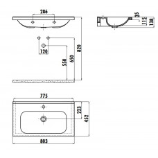 Раковина мебельная Creavit IDEAL 80 80x45 см белая без перелива ID080-00CB00E-0000 Раковина мебельная Creavit IDEAL 80 80x45 см белая без перелива ID080-00CB00E-0000