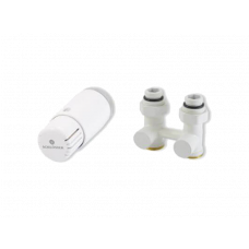 Комплект узла нижнего подключения Schlosser Standard прямой 3/4 с термоголовкой M30x1.5 белый 600800020