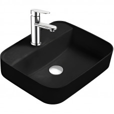 Раковина накладная AQUATON Вега 500x395x140 мм матовый черный AQ5506-MB