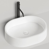 Раковина накладная Salini Gloria 56х44х12.5 см S-Stone белая матовая 1102211M
