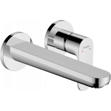 Смеситель для раковины Hansgrohe Rebris S настенный на 2 отверстия излив 200 мм хром 72528000