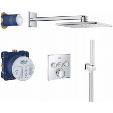 Душевая система с термостатом Grohe Grohtherm SmartControl и верхним душем Rainshower SmartActive Cube 310 хром 34706000