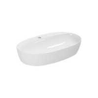 Раковина накладная Azzurra Elegance Circle 70x42x14 см Bianco lucido ELLA070420CMBI