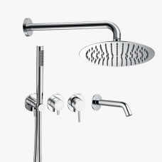 Душевая система Aquanet с изливом для ванны хром AQM8408CR Душевая система Aquanet с изливом для ванны хром AQM8408CR
