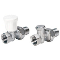 Комплект для радиатора Giacomini R706K прямой ручной и отсечной клапаны 1/2 R706KX003