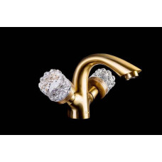 Смеситель для раковины Boheme Crystal двуручковый матовая бронза 311-CRST Смеситель для раковины Boheme Crystal двуручковый матовая бронза 311-CRST