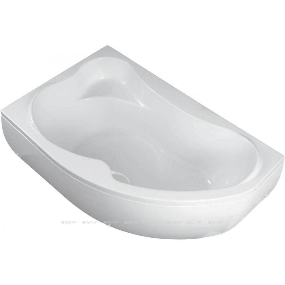 Ванна акриловая Aquanet Capri 160x100 L левосторонняя с каркасом и сливом-переливом 00205476