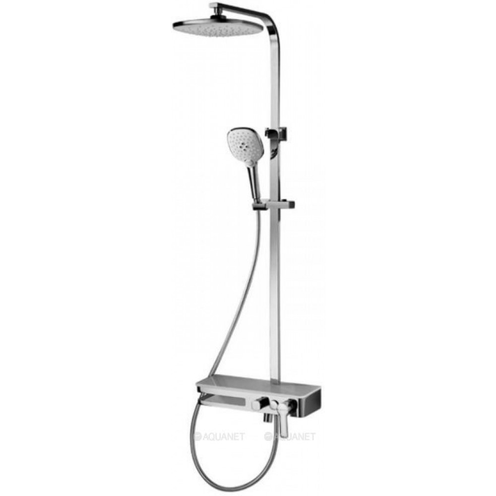 Душевая стойка со смесителем и полочкой Bravat Meissen F6277312CP-A-ENG