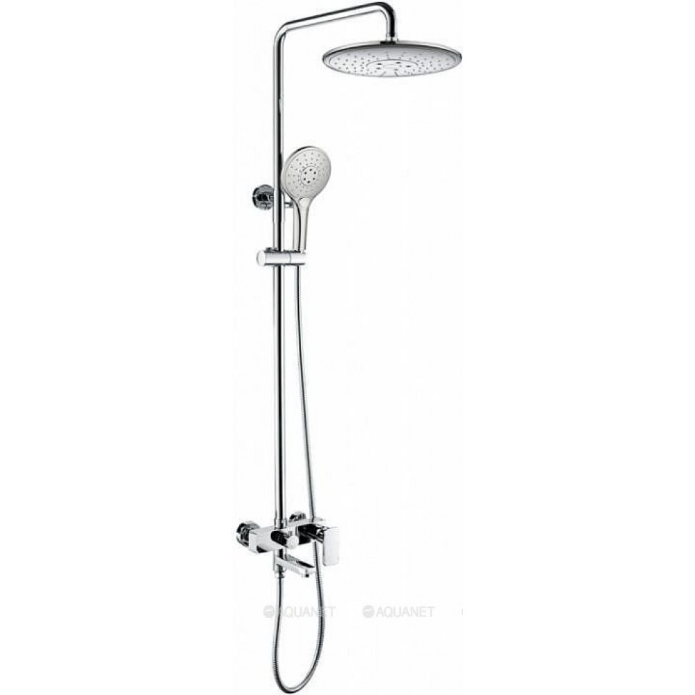 Душевая стойка со смесителем и поворотным изливом Bravat Riffle F6336370CP-A-RUS