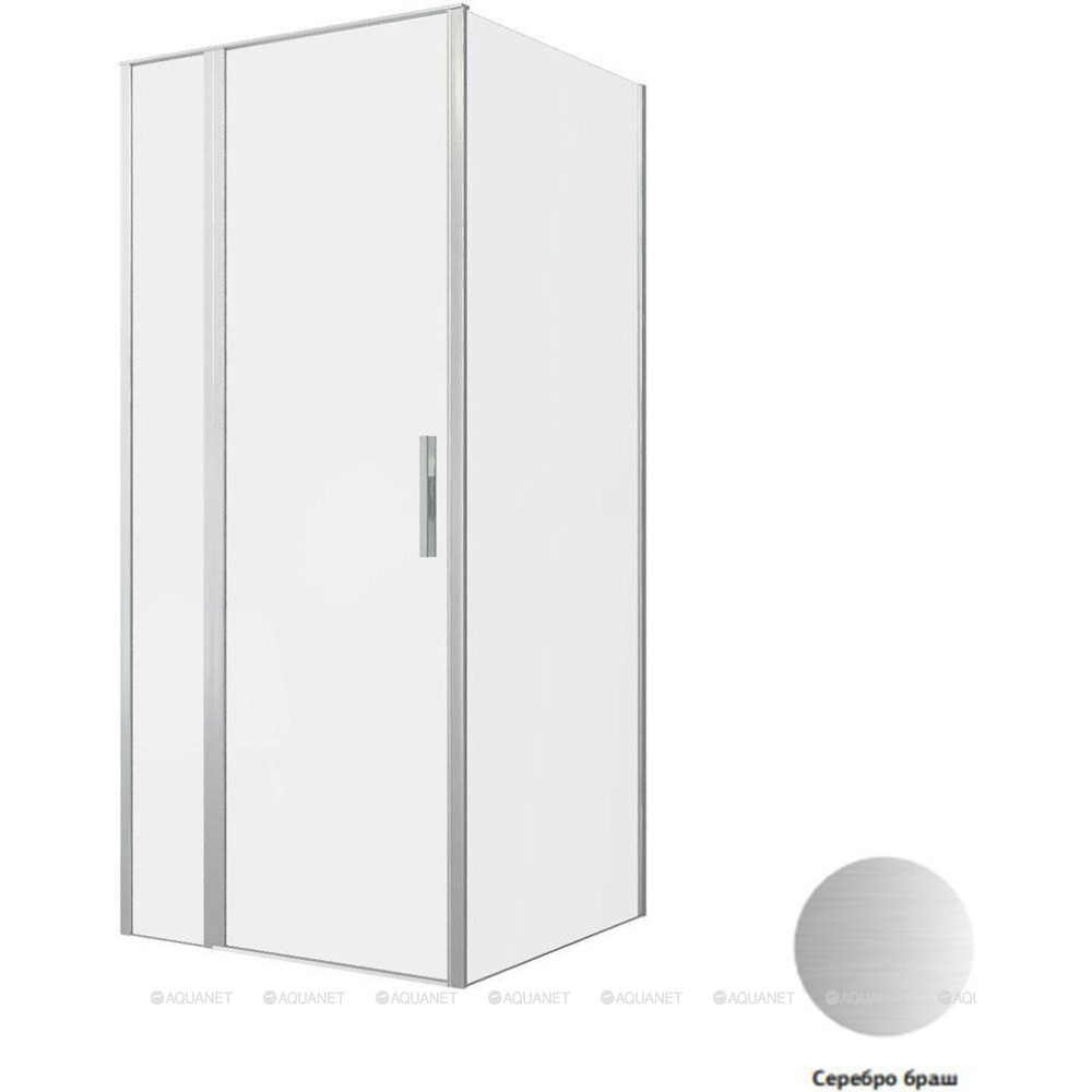 Душевое ограждение Allen Brau Priority 900х900 мм 8 мм серебро браш 3.31026.BA/3.31044.BA