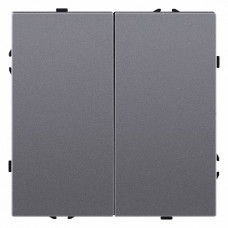 Выключатель проходной двухклавишный без рамки Kollinger Eclipse EC-005GY Выключатель проходной двухклавишный без рамки Kollinger Eclipse EC-005GY