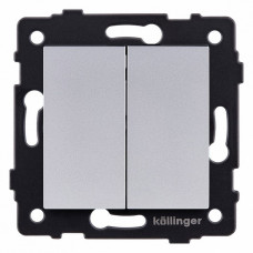Выключатель двухклавишный без рамки Kollinger  REA-S-011GY