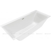Ванна квариловая Villeroy & Boch Subway 3.0 180x80 см комплект с ножками и сливом-переливом UBQ180SBW2DV-01