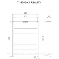 Полотенцесушитель электрический Allen Brau Reality 642х472 мм никель 7.32000-BN