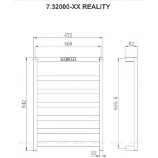 Полотенцесушитель электрический Allen Brau Reality 642х472 мм никель 7.32000-BN