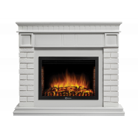 Портал для электрокамина Firelight Bricks 25 камень белый белая эмаль НС-1277346