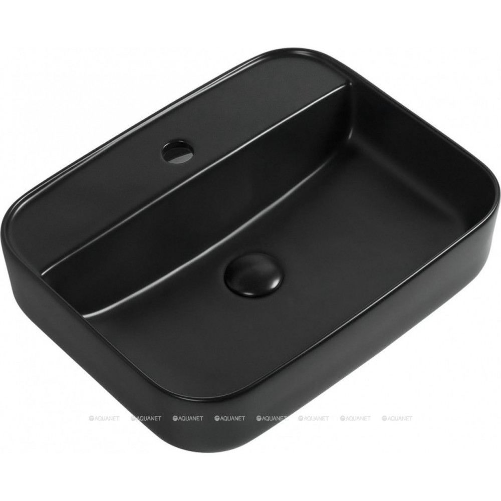 Раковина накладная Aquanet Soul-2 500х400х140 мм черный матовый SOUL-2-MB