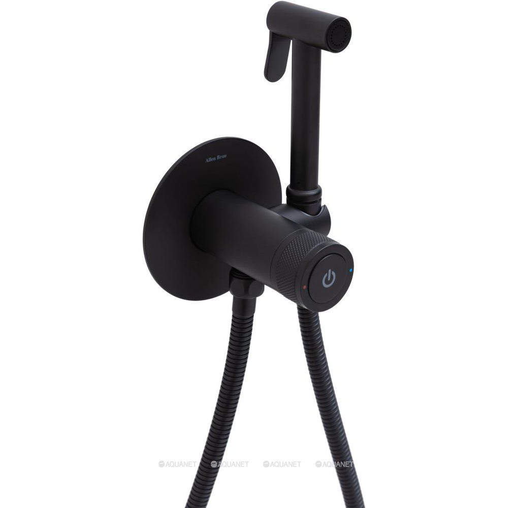 Смеситель с гигиеническим душем Allen Brau Liberty Push key черный матовый 5.33005-31