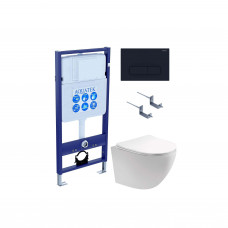 Комплект инсталляции 4 в 1 AQUATEK Европа с унитазом AQ1901-00 и клавишей KDI-0000017 SET AQUATEK ЕВРОПА-017 4в1