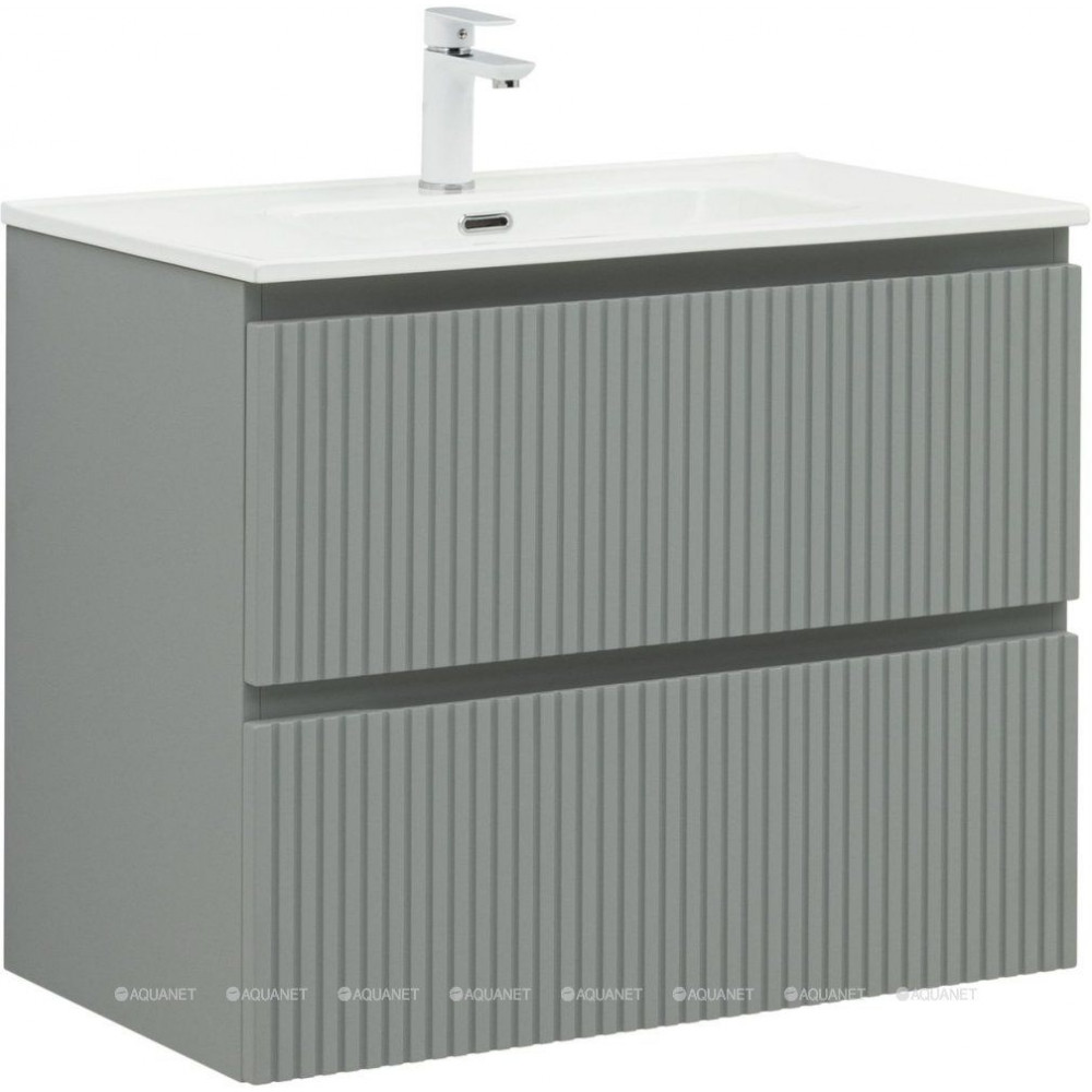 Тумба под раковину Aquanet Джейн 80 (Flat) мисти грин 00335434