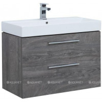 Тумба под раковину Aquanet Nova 85 2 ящика Slim Synergy дуб рошелье 00249921