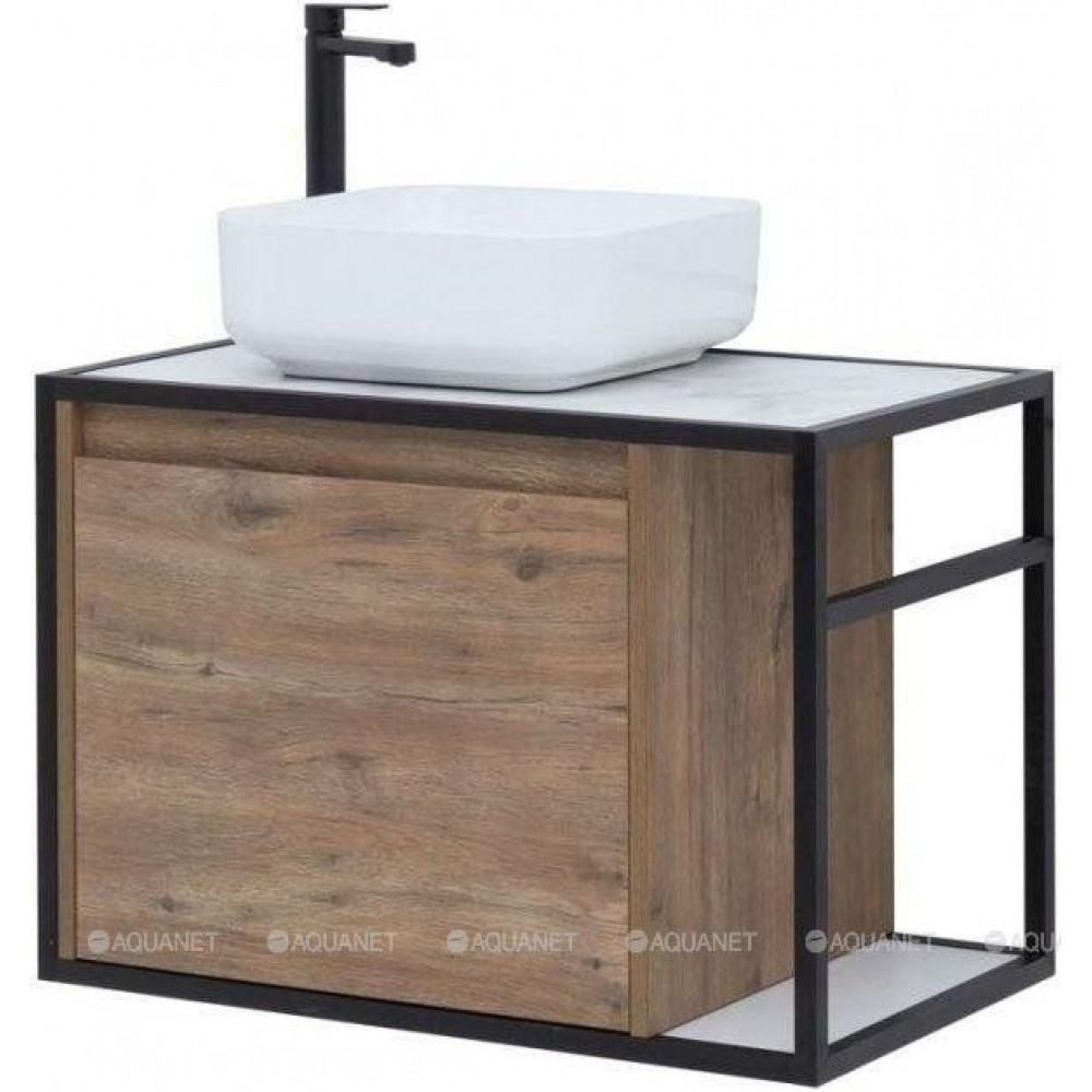 Тумба под раковину Aquanet Nova Lite LOFT 75 L дуб рустикальный 00261658