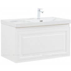 Тумба с раковиной Aquanet Агата 90 R 1 ящик белый сатин 00365936