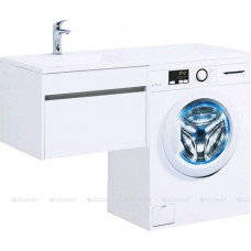 Тумба с раковиной Aquanet Токио 120 L подвесная 1 ящик белый глянец 00239212