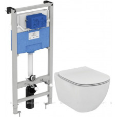 Комплект инсталляция Ideal Standard ProSys с унитазом Tesi AquaBlade и тонким сиденьем микролифт T386801
