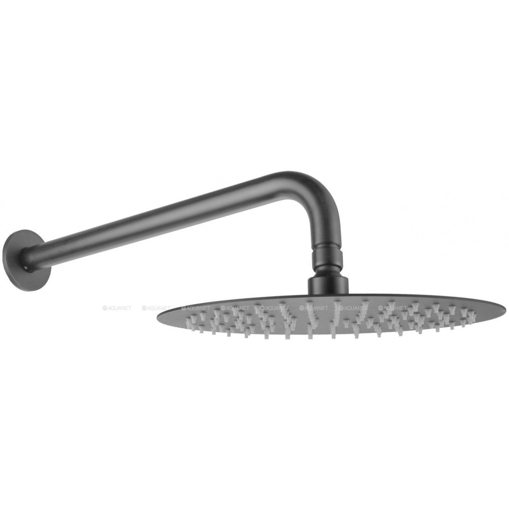 Верхний душ Allen Brau Priority Slim 250 мм с держателем 380 мм графит брашированный 5.31017-MG