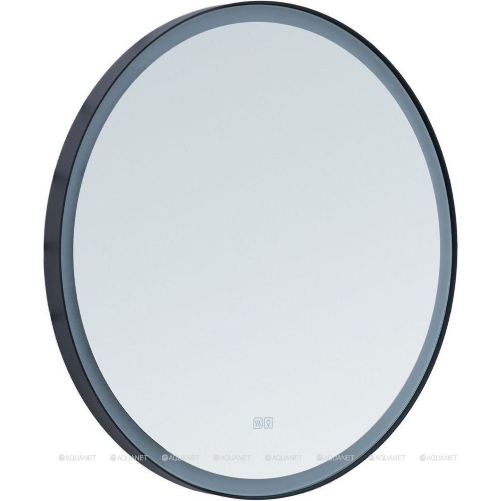 Зеркало Aquanet Тренд D 700 с LED подсветкой черный 00316694