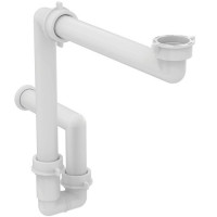 Сифон для умывальника Ideal Standard Space Saving под донный клапан пластиковый белый EE23033967