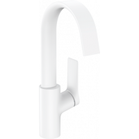 Смеситель для раковины hansgrohe Vivenis 210 со сливным гарнитуром белый матовый 75030700