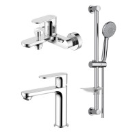 Набор смесителей 3 в 1 Aquatek АЛЬФА (AQ1910CR+AQ1940CR+AQ2013CR) AQ1930CR
