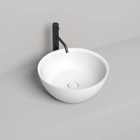 Раковина накладная Salini Alda 02 42.5х42.5х15.5 см S-Sense белый глянцевый 1102110G