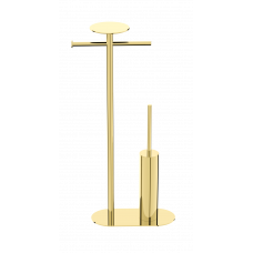 Стойка напольная Boheme Venturo ершик с держателем бумаги gold 10953-G