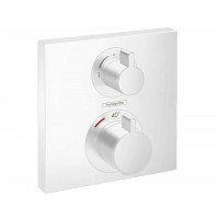 Термостат hansgrohe Ecostat Square для 2 потребителей внешняя часть матовый белый 15714700