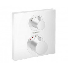 Термостат hansgrohe Ecostat Square для 2 потребителей внешняя часть матовый белый 15714700