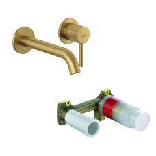 Смеситель для раковины Kludi BOZZ SET однорычажный золото Brushed Gold 38245N076S