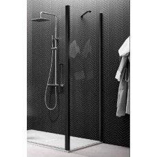 Боковая стенка Novellini Young 890-910х2000 мм профиль черный матовый стекло прозрачное Y2F1B89-1H